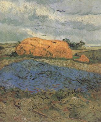 Vincent Van Gogh Haystacks under a Rainy Sky (nn04)